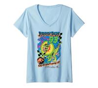 Femme Jurassic Park Say It Don’t Spray It 93 T-Shirt avec Col en V