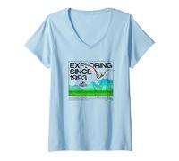 Femme Jurassic World Exploring Since 1993 T-Shirt avec Col en V