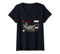 Femme Jurassic World Indominus Rex Profile T-Shirt avec Col en V