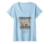 Femme Jurassic World Merch Life Trouve Une Solution T-Shirt avec Col en V