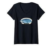 Femme Jurassic World Mosasaurus Specs T-Shirt avec Col en V
