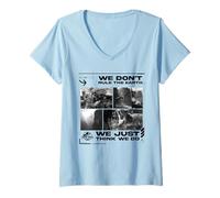 Femme Jurassic World Rebirth We Don’t Rule The Earth T-Shirt avec Col en V