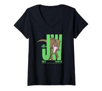 Femme Jurassic World T. Rex Breakthrough T-Shirt avec Col en V