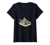 Femme Jurassic World Triceratops Specs T-Shirt avec Col en V