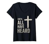 Femme Jusqu'à ce Que Tous en aient Entendu Parler T-Shirt avec Col en V