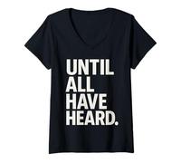 Femme Jusqu'à ce Que Tous en aient Entendu Parler T-Shirt avec Col en V