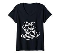 Femme Just A Few More Minutes - T-Shirt avec Col en V