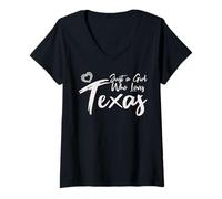 Femme Just a Girl Who Loves Texas. Cute Women's Teen Girls Tween T-Shirt avec Col en V