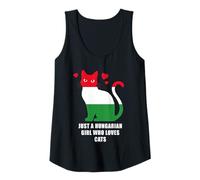 Femme Just a Hungarian Girl Who Loves Cats - Hungary Flag Débardeur