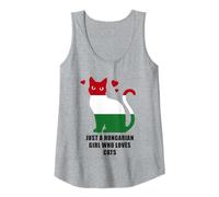 Femme Just a Hungarian Girl Who Loves Cats - Hungary Flag Débardeur