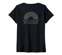 Femme Just A Little Ray of Pitch Black Halloween Goth Gothic Punk T-Shirt avec Col en V