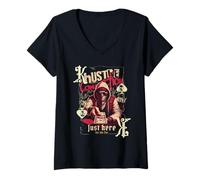 Femme Just Here for The Pot :-: Cool Poker Player Design T-Shirt avec Col en V