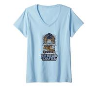 Femme Just One More Chapter Cosy Reading Night Design T-Shirt avec Col en V