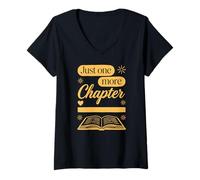 Femme Just One More Chapter pour Les Amateurs de Livres T-Shirt avec Col en V
