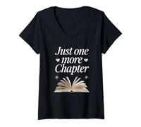 Femme Just One More Chapter pour Les Amateurs de Livres T-Shirt avec Col en V