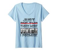 Femme Just One More Perfume Bottles I Promise Parfum Bott T-Shirt avec Col en V