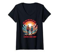 Femme Just You and Me a EBC Everest Népal Adventure Couples Randonnée T-Shirt avec Col en V