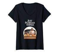 Femme Juste des Choses plébéiennes drôles de Rome Ancienne T-Shirt avec Col en V
