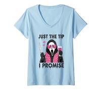 Femme Juste le conseil, je vous promets une horreur drôle T-Shirt avec Col en V