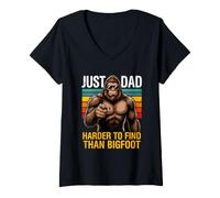 Femme Juste Un père Plus Difficile à trouver Que Sasquatch T-Shirt avec Col en V