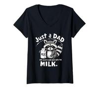 Femme Juste un père qui revenait toujours avec le papa au lait T-Shirt avec Col en V