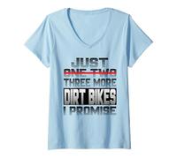 Femme Juste Un vélo Tout-Terrain de Plus, Je Vous promets Un vélo de Motocross T-Shirt avec Col en V