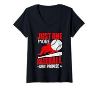 Femme Juste une carte de baseball de plus, je vous promets de collectionner des cartes de baseball T-Shirt avec Col en V