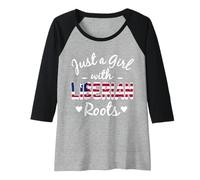 Femme Juste Une Fille aux Racines libériennes, Liberia Girls Pride Manche Raglan