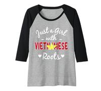 Femme Juste Une Fille aux Racines vietnamiennes | Vietnam Heritage Pride Manche Raglan
