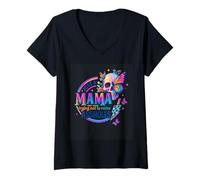 Femme Juste Une Maman Qui essaie de ne Pas élever de salauds T-Shirt avec Col en V