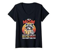 Femme Juste une maman qui revenait toujours avec des conseils T-Shirt avec Col en V