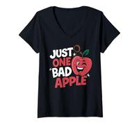 Femme Juste une mauvaise pomme T-Shirt avec Col en V