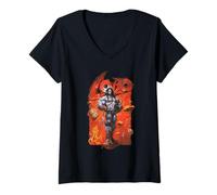 Femme Justice League Lobo Unbound Bounty Hunter T-Shirt avec Col en V