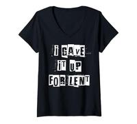 Femme J'y AI renoncé pour Le carême T-Shirt avec Col en V