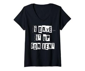Femme J'y AI renoncé pour Le carême T-Shirt avec Col en V