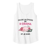 Femme K-Drama Encore Un Episode Et Je Dors Axolotl Kawaii Débardeur