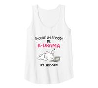 Femme K-Drama Encore Un Episode Et Je Dors Chat Série Coréenne Débardeur