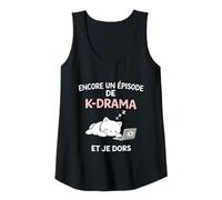 Femme K-Drama Encore Un Episode Et Je Dors Chat Série Coréenne Débardeur