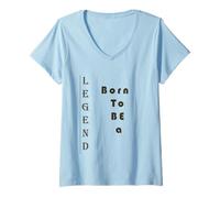 Femme KA1 T-shirt Born to be a Legend T-Shirt avec Col en V