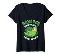 Femme Kakapos Make Me Happy You Not So Much Perroquet de Nouvelle-Zélande T-Shirt avec Col en V