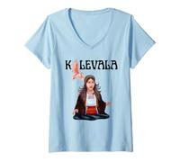 Femme KALEVALA Mythologie finlandaise - Soeur de Kullervo T-Shirt avec Col en V