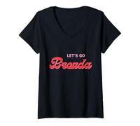 Femme Kamala Harris 2024 for President T-Shirt Let's Go Brenda SH T-Shirt avec Col en V