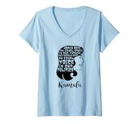 Femme Kamala Harris Citation féministe des Femmes T-Shirt avec Col en V