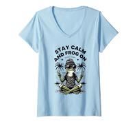 Femme Kambo, Kambo Frog, Kambos Secret, Kambo Ceremony, T-shirt T-Shirt avec Col en V