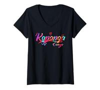Femme Kananga Congo | Vacation Travel T-Shirt avec Col en V