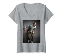 Femme Kanye West LA Photoshoot par Michael Grecco T-Shirt avec Col en V