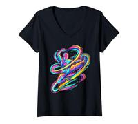 Femme Karaté et autodéfense T-Shirt avec Col en V