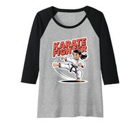 Femme Karaté Fighting Martial Arts Girl Manche Raglan