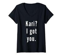 Femme Kari? Je t’ai eu. T-Shirt avec Col en V