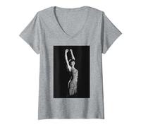 Femme Kate Bush Fait Une Prestation époustouflante pour l'émission télévisée Lionheart Tour of Life T-Shirt avec Col en V
